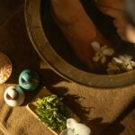 Herbal foot treatment aboard Bhaya Soul, Halong Bay